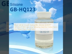블록 부드럽고 부드러운 수분 친화성 실리콘 SILISOFT GB-HQ123 매우 낮은 노란색으로 사용 된 면과 수건 천, 리크라 천