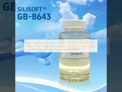 높은 안정성 수화성 실리콘 SILISOFT GB-8643 직물 순수 면화 가정용 직물, 반응 인쇄 직물, 코팅 인쇄 직물, 레이온 인쇄 직물